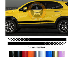 2 X BANDES BAS DE CAISSE - FIAT 500 X - Ref : BD500N-44