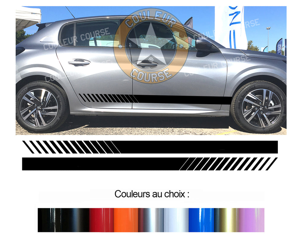 2 X BANDES BAS DE CAISSE - PEUGEOT 208 2020 - Ref : BD500N-55