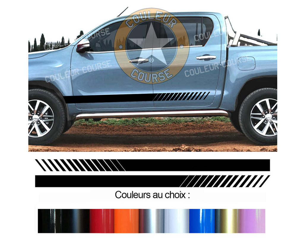 2 X ROCKER BODY STRIPS - TOYOTA HILUX - Ref: BD500N-6 