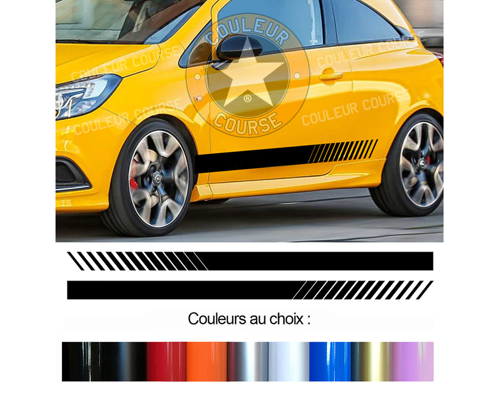 2 X LOWER BODY STRIPS - OPEL CORSA - Ref: BD500N-7 