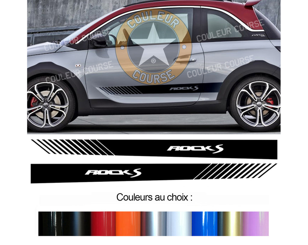 2 X BANDES BAS DE CAISSE - OPEL ADAM - Ref : BD503-2