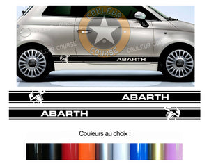 2 X ROCKER BODY STRIPS - FIAT 500 ABARTH - Ref: BD539-1 