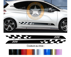 2 X BANDES BAS DE CAISSE - PEUGEOT 208 - Ref : BD540-11