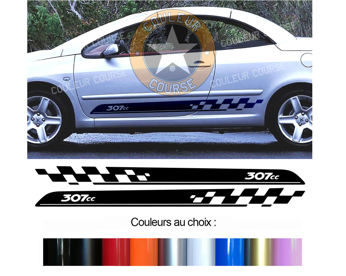 2 X ROCKER BODY STRIPS - PEUGEOT 307CC - Ref: BD540-12 