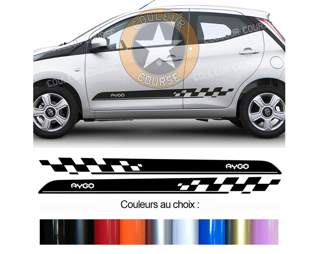 2 X BANDES BAS DE CAISSE - TOYOTA AYGO - Ref : BD540-14