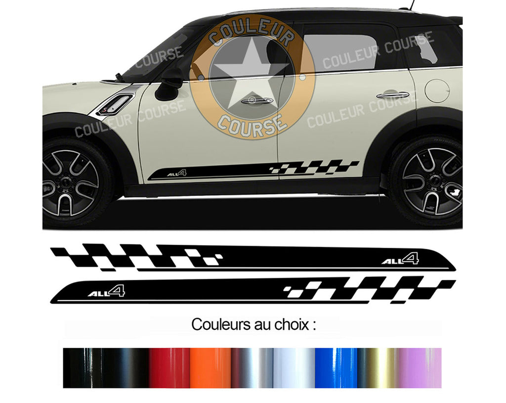 2 X BANDES BAS DE CAISSE - MINI COUNTRYMAN ALL4 - Ref : BD540-2