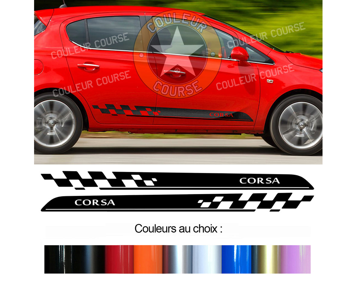 2 X BANDES BAS DE CAISSE - OPEL CORSA - Ref : BD540-3