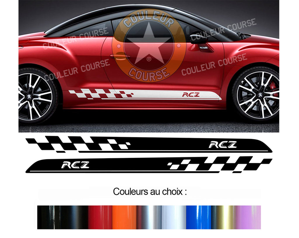 2 X BANDES BAS DE CAISSE - PEUGEOT RCZ - Ref : BD540-33