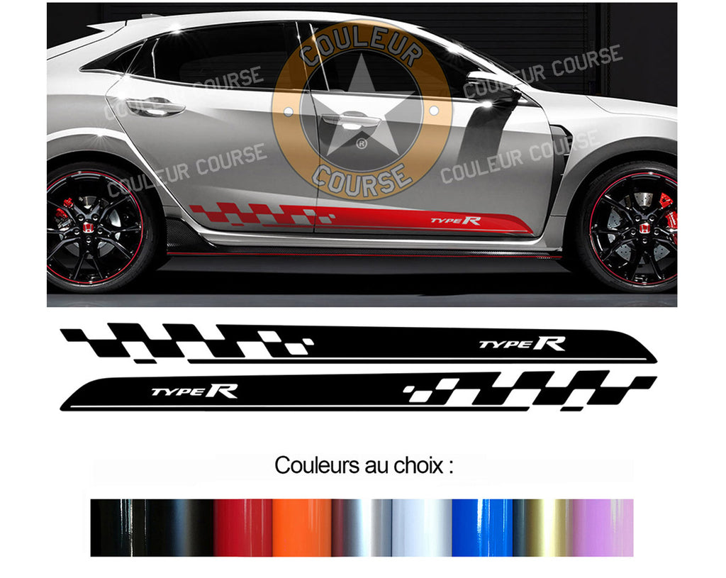 2 X BANDES BAS DE CAISSE - HONDA CIVIC TYPE R - Ref : BD540-34
