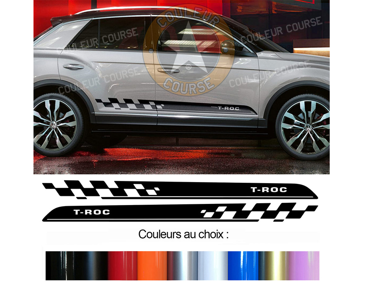 2 X ROCKER BODY STRIPS - VW T-ROC - Ref: BD540-39 