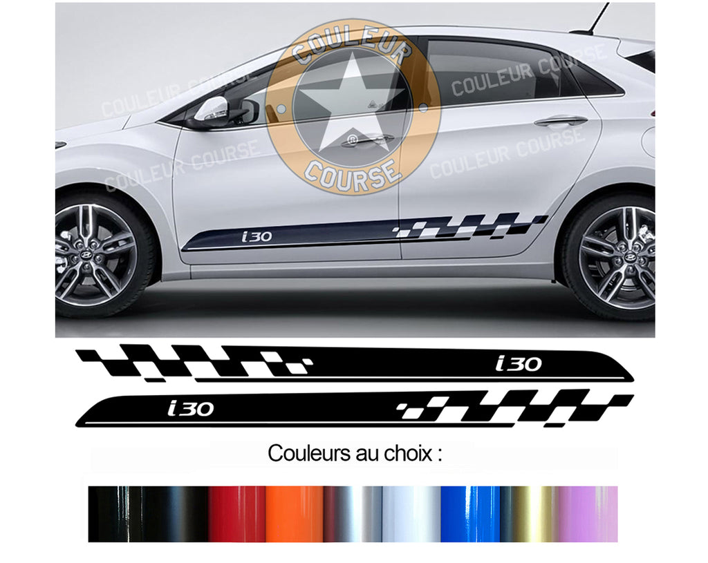 2 X BANDES BAS DE CAISSE - HYUNDAI I30 - Ref : BD540-44