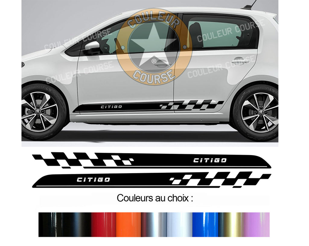 2 X BANDES BAS DE CAISSE - SKODA CITIGO - Ref : BD540-59