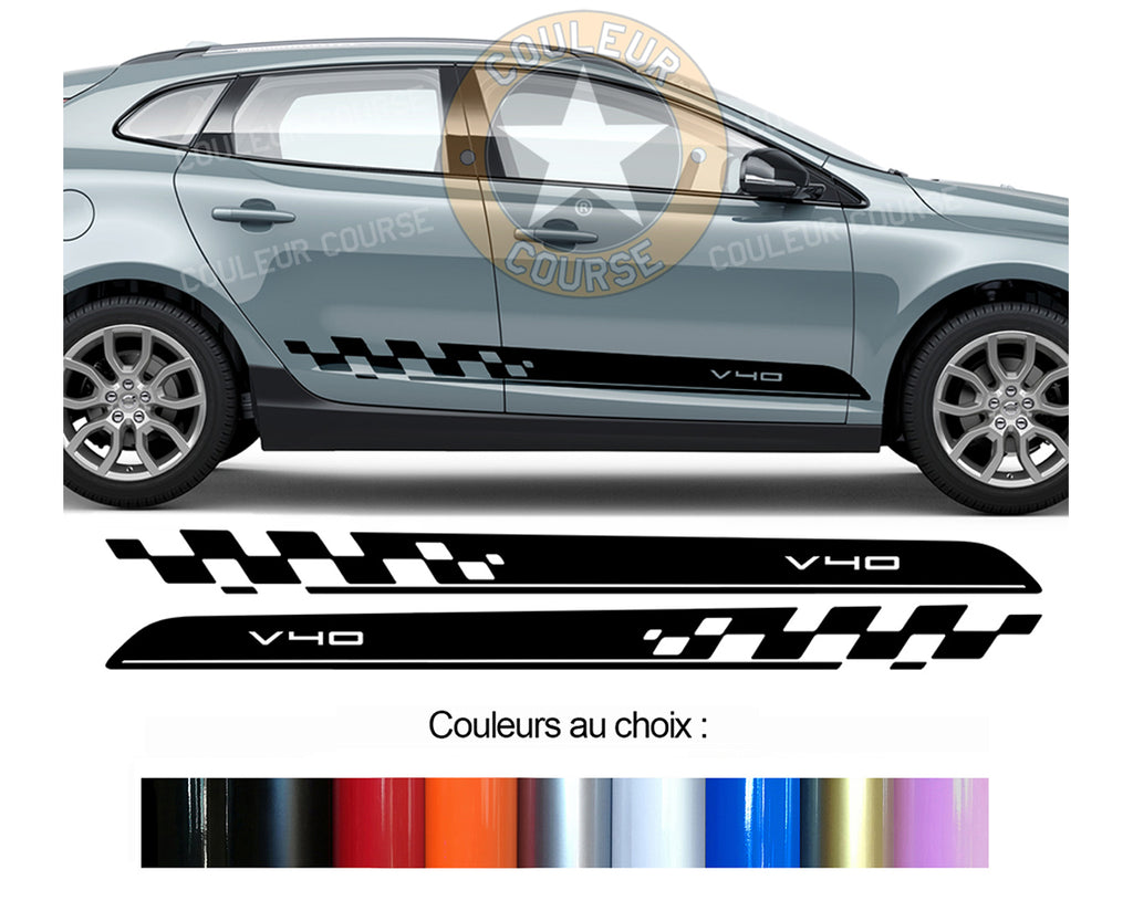 2 X BANDES BAS DE CAISSE - VOLVO V40 - Ref : BD540-65