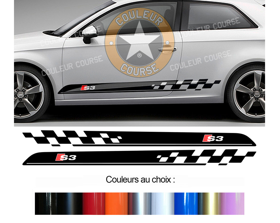 2 X BANDES BAS DE CAISSE - AUDI A3 S3 - Ref : BD540-68