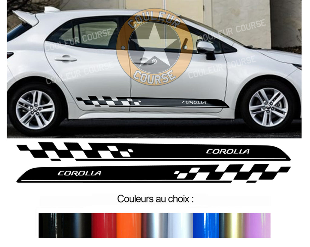 2 X ROCKER BODY STRIPS - TOYOTA COROLLA - Ref: BD540-77 