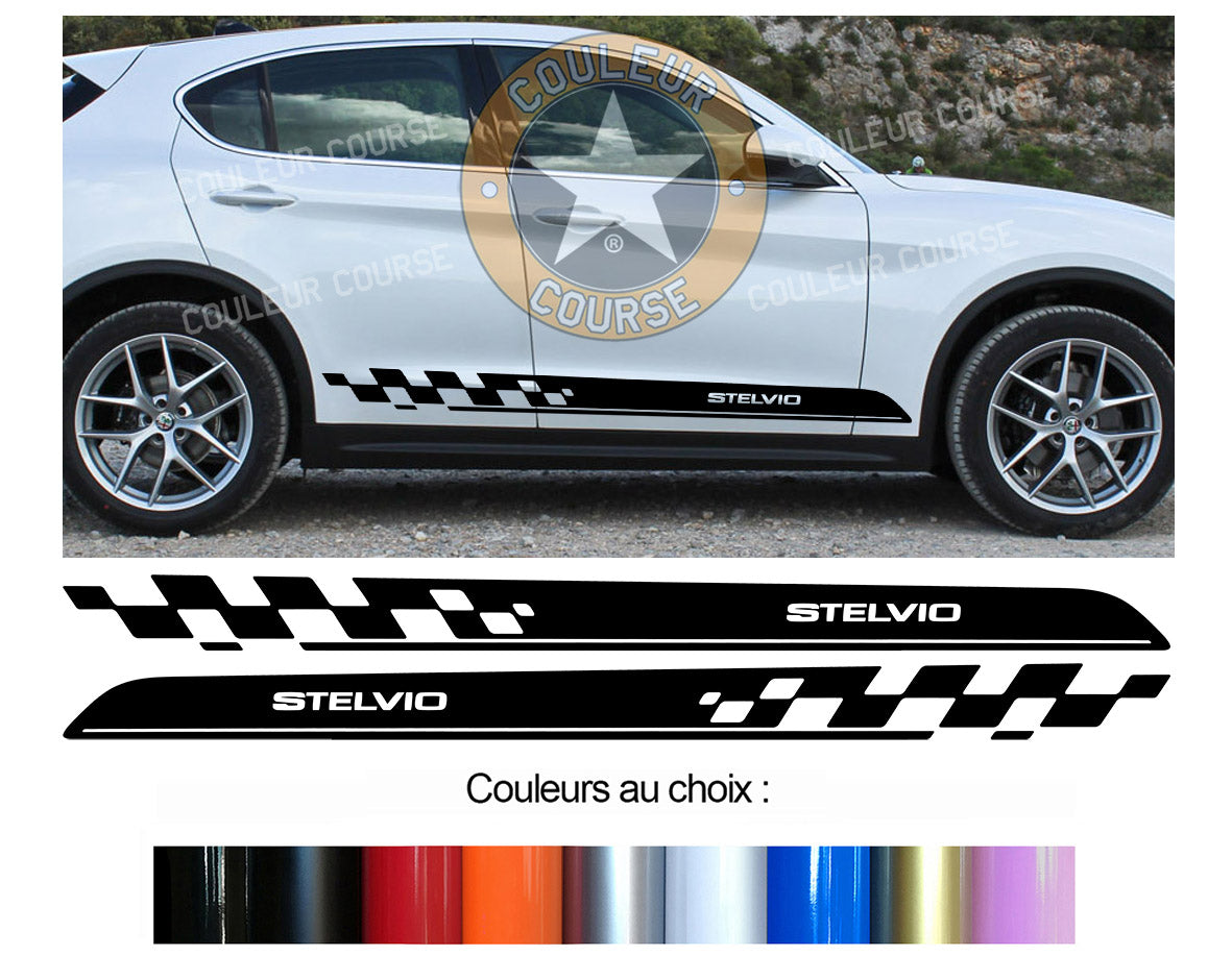 2 X BANDES BAS DE CAISSE - ALFA ROMEO STELVIO - Ref : BD540-82