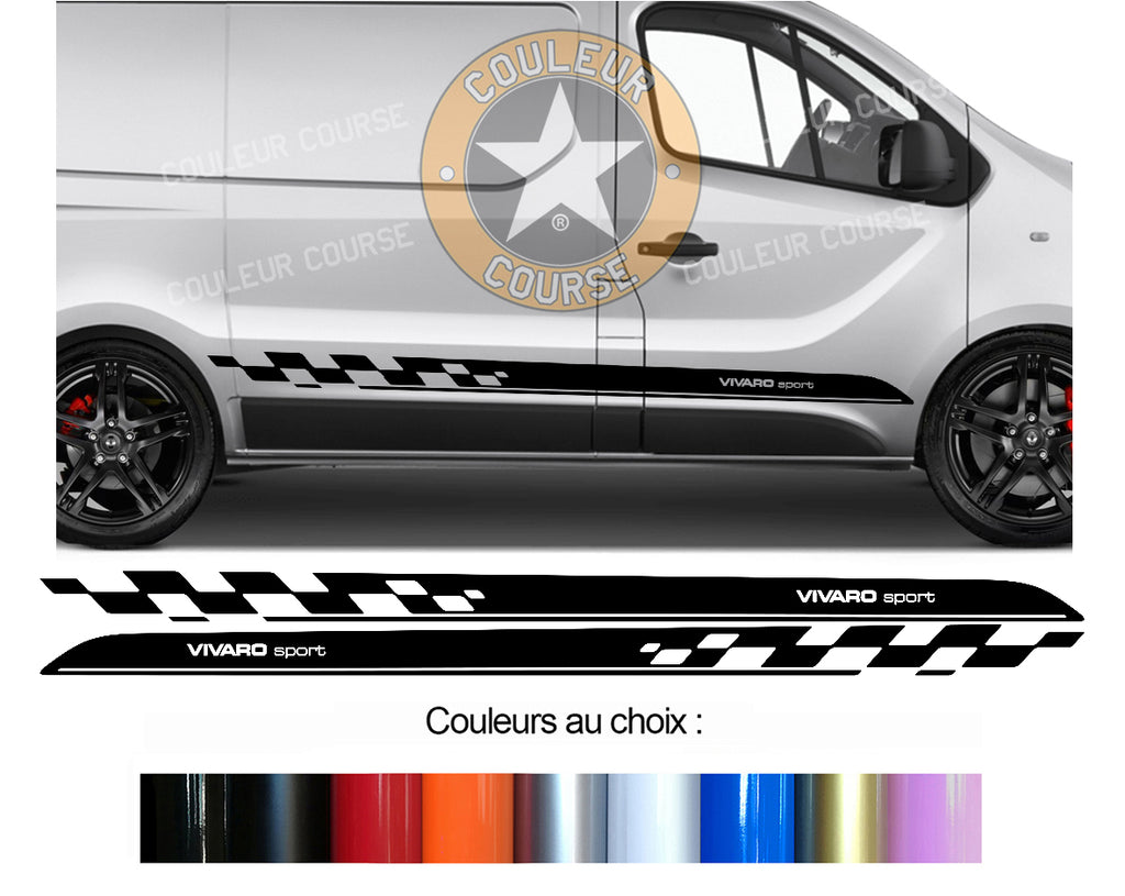 2 X BANDES BAS DE CAISSE - OPEL VIVARO - Ref : BD540-83