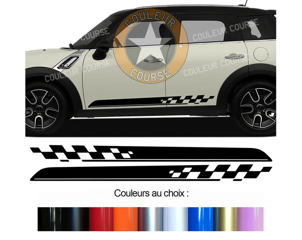 2 X BANDES BAS DE CAISSE - MINI COUNTRYMAN - Ref : BD540N-2