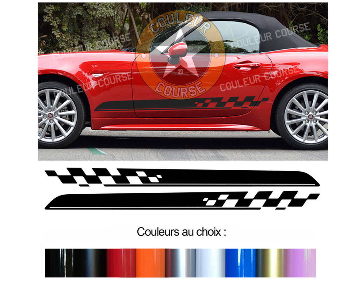 2 X BANDES BAS DE CAISSE - FIAT 124 SPIDER - Ref : BD540N-20