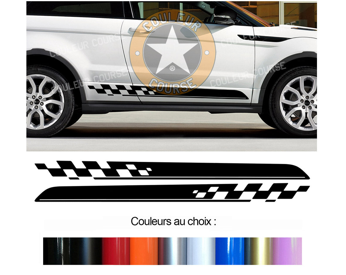 2 X BANDES BAS DE CAISSE - LAND ROVER EVOQUE - Ref : BD540N-24