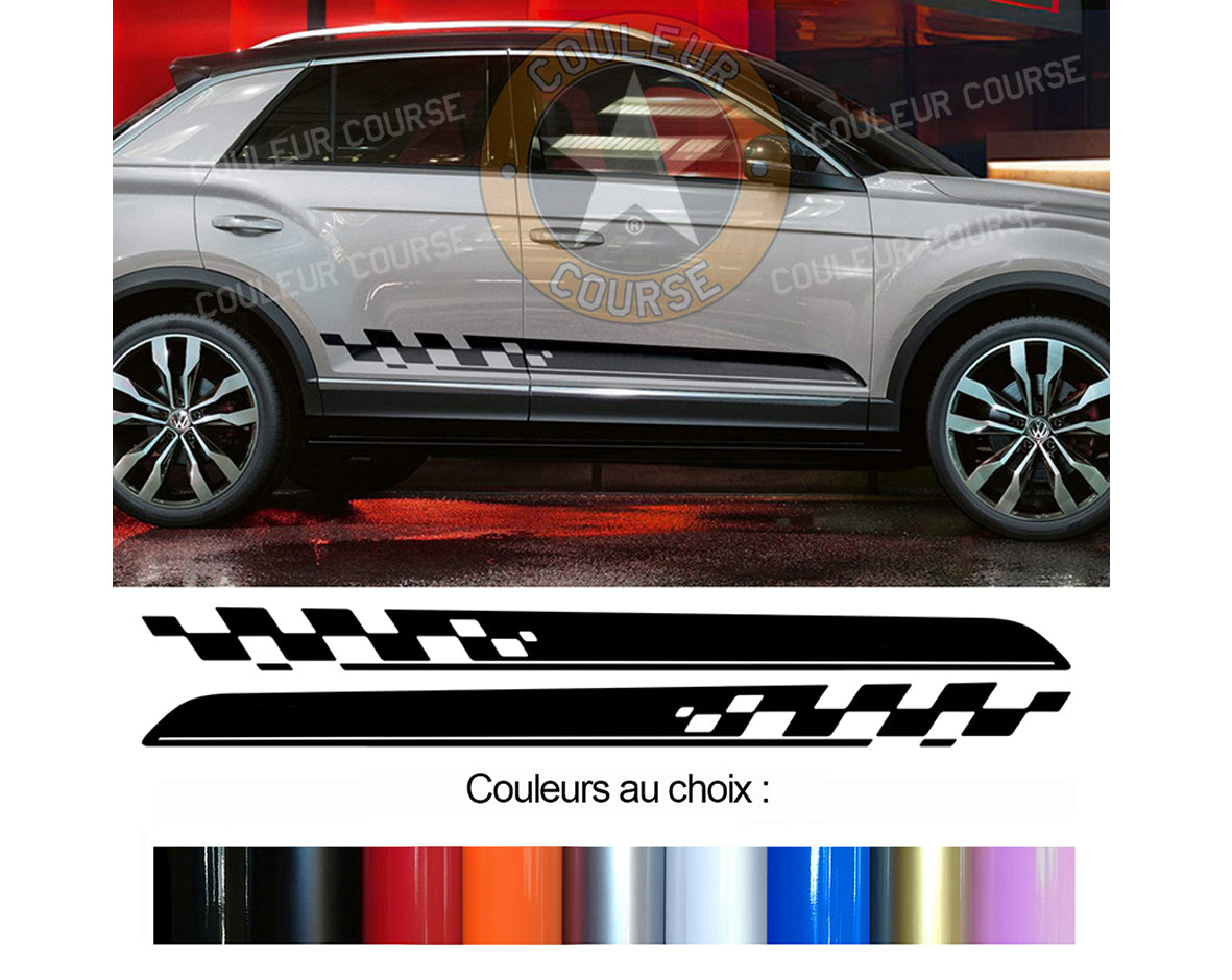 2 X ROCKER BODY STRIPS - VW T-ROC - Ref: BD540N-39 