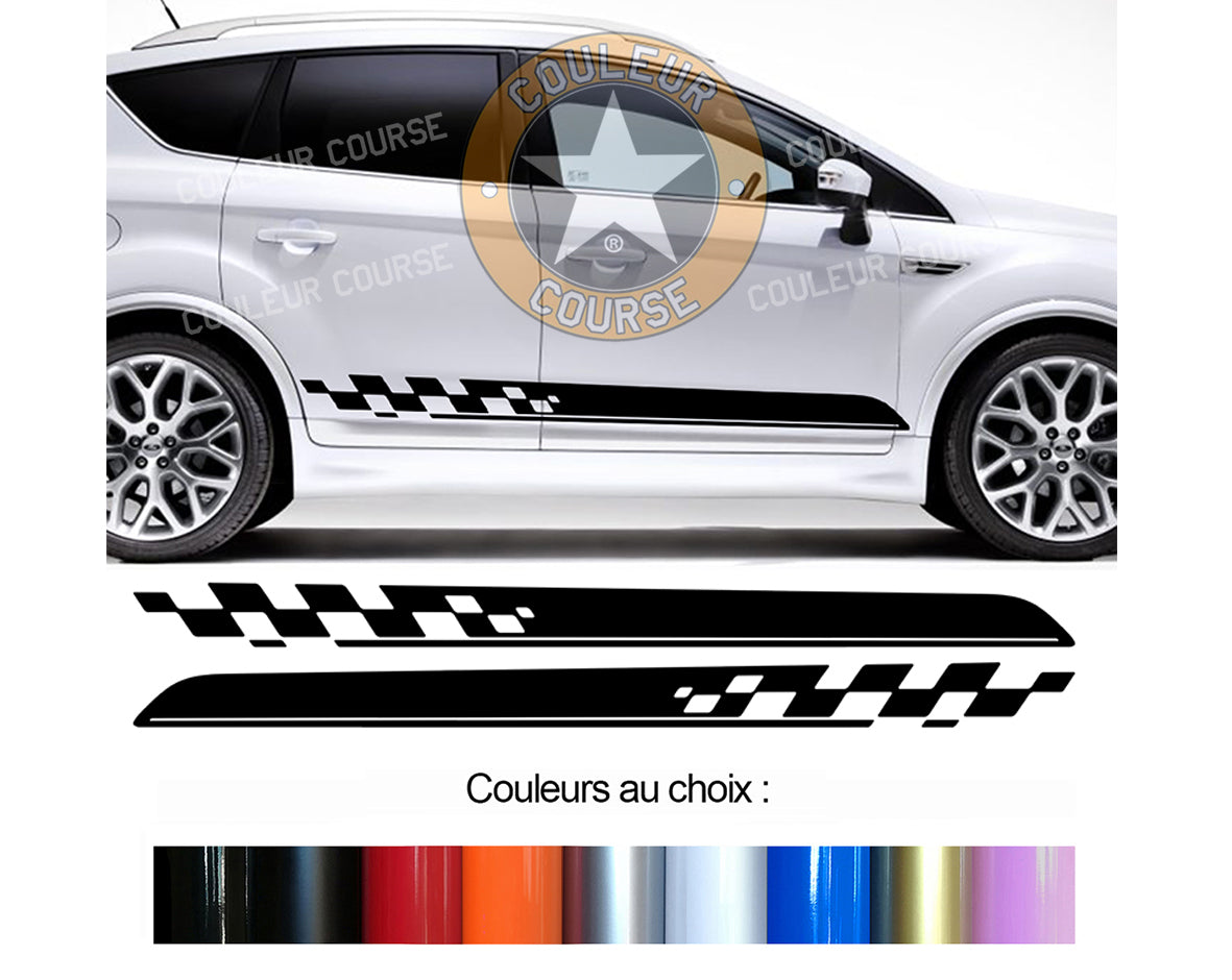 2 X ROCKER BODY STRIPS - FORD KUGA - Ref: BD540N-42 