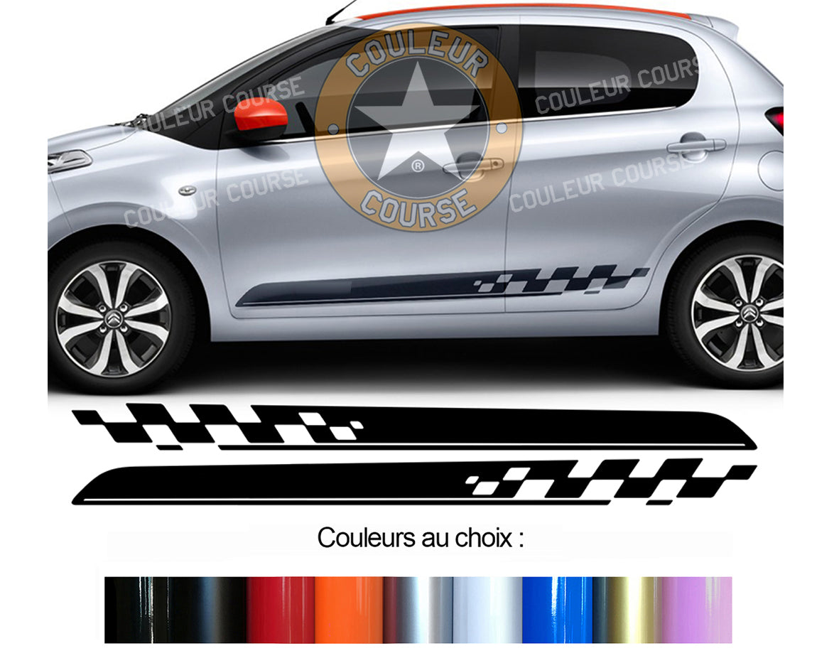 2 X BANDES BAS DE CAISSE - CITROEN C1 - Ref : BD540N-57