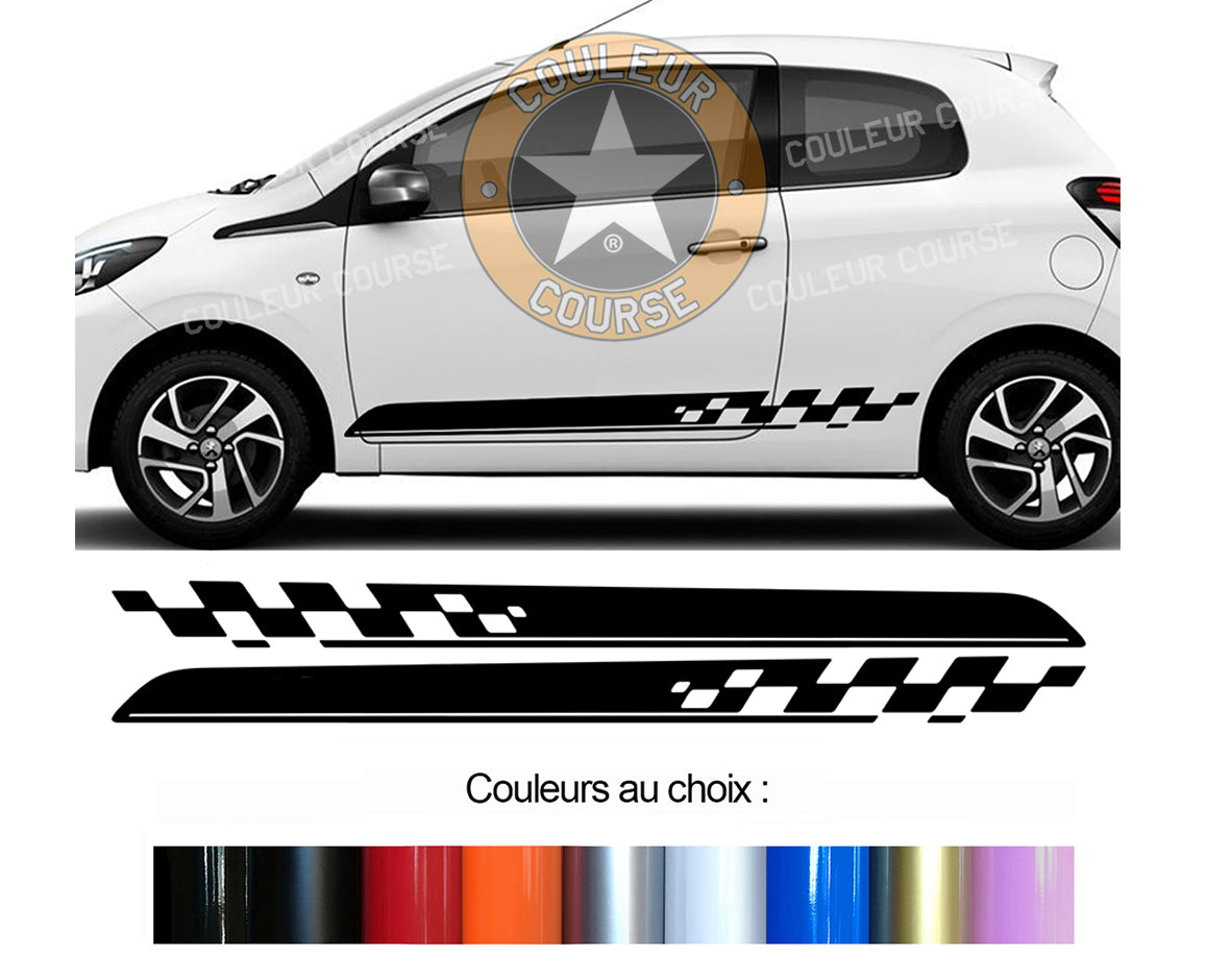 2 X ROCKER BODY STRIPS - PEUGEOT 108 - Ref: BD540N-58 