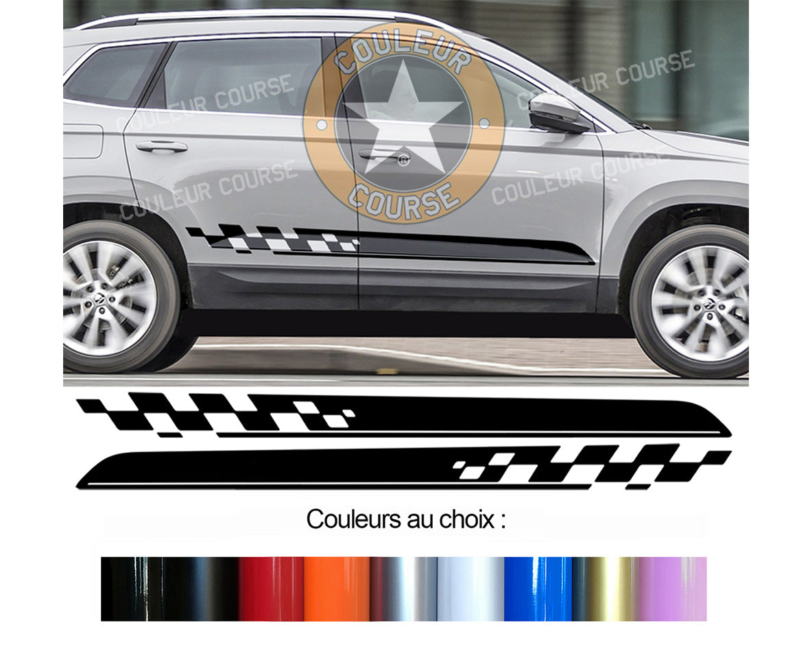 2 X BANDES BAS DE CAISSE - SKODA KAROQ - Ref : BD540N-60