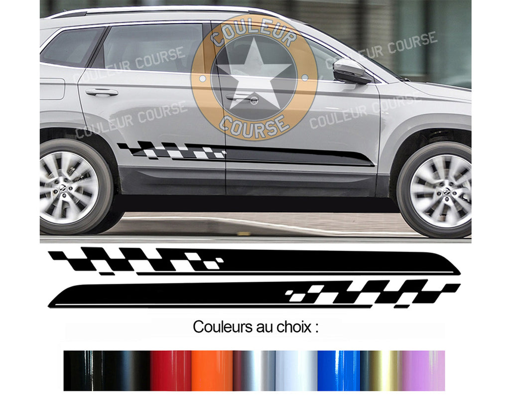 2 X ROCKER BODY STRIPS - SKODA KAROQ - Ref: BD540N-60