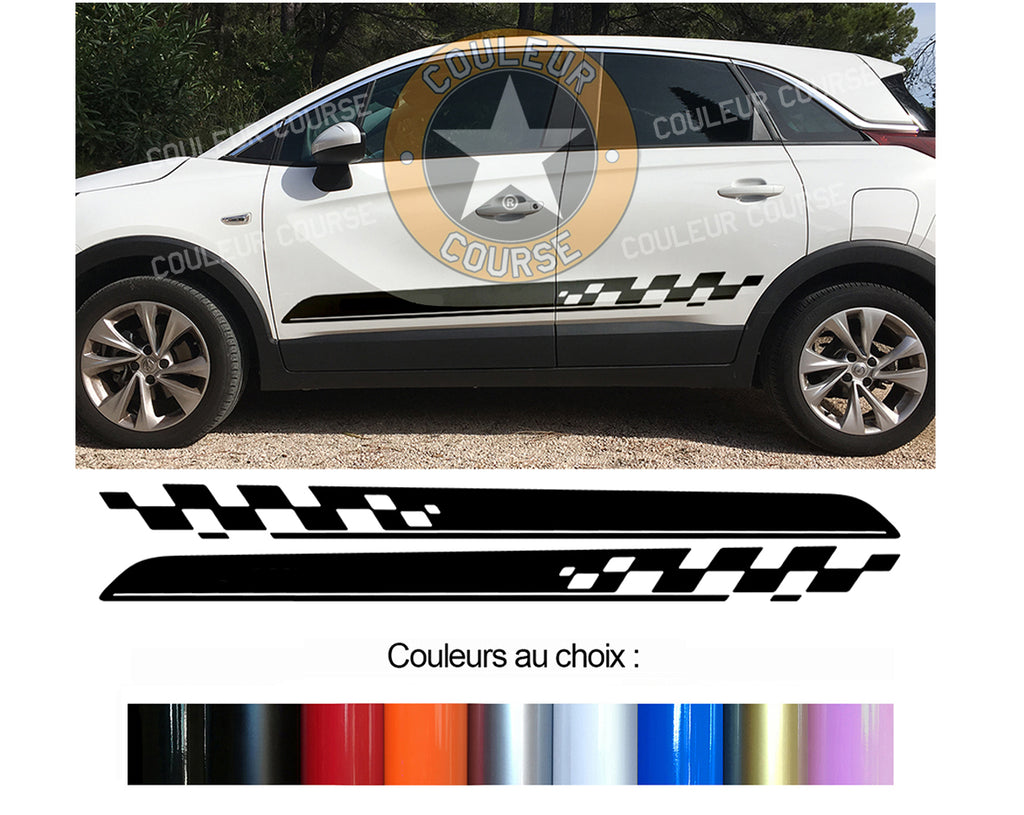 2 X BANDES BAS DE CAISSE - OPEL CROSSLAND X - Ref : BD540N-76