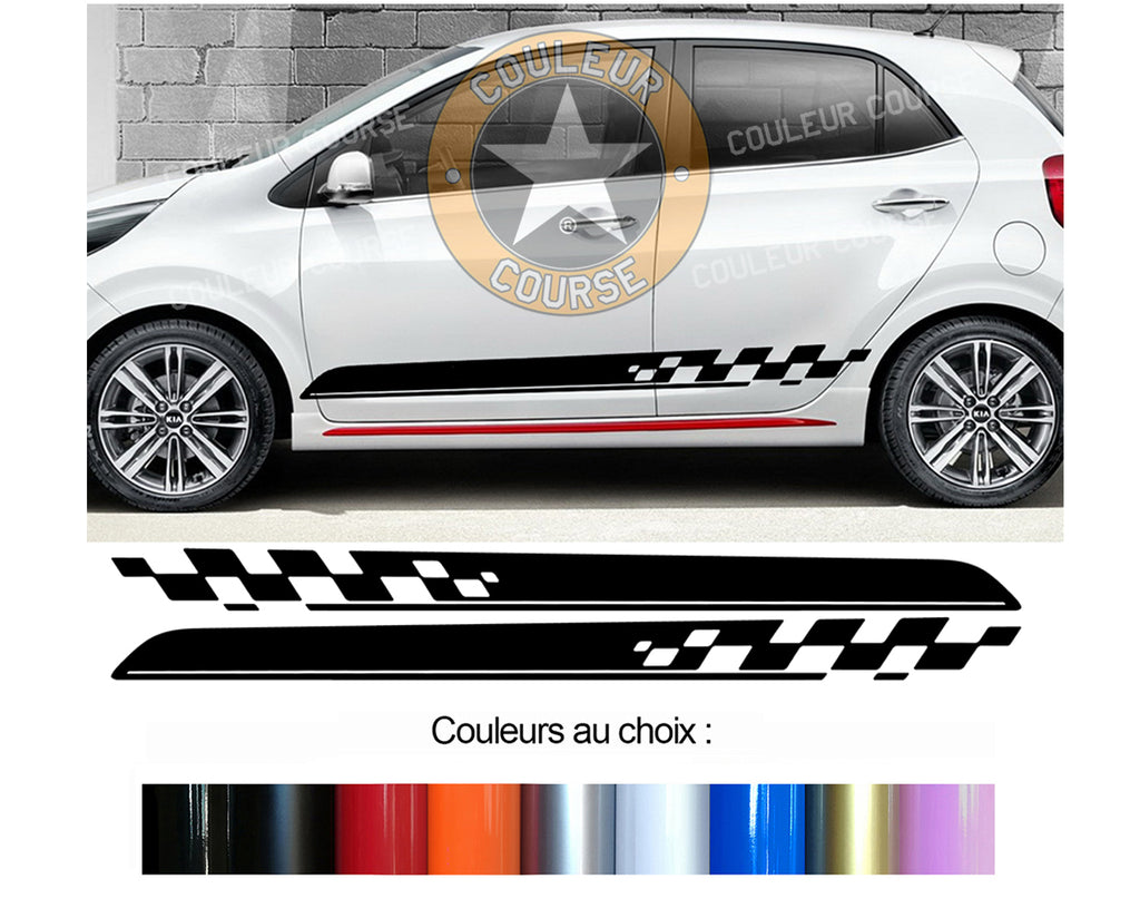 2 X BANDES BAS DE CAISSE - KIA PICANTO - Ref : BD540N-78