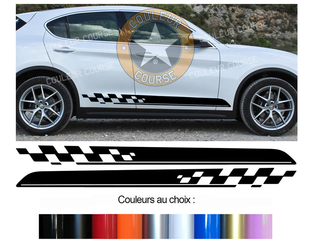 2 X BANDES BAS DE CAISSE - ALFA ROMEO STELVIO - Ref : BD540N-82