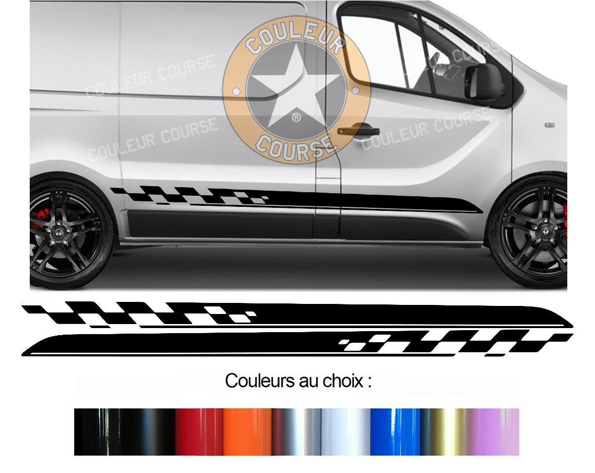 2 X BANDES BAS DE CAISSE - OPEL VIVARO - Ref : BD540N-83