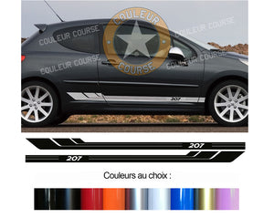 2 X BANDES BAS DE CAISSE - PEUGEOT 207 - Ref : BD541-2