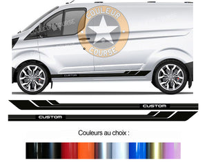 2 X BANDES BAS DE CAISSE - FORD TRANSIT CUSTOM - Ref : BD541-63