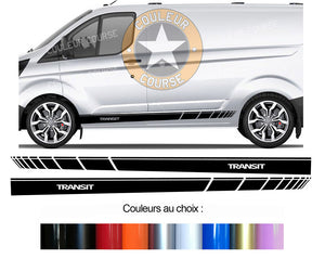 2 X BANDES BAS DE CAISSE - FORD TRANSIT CUSTOM - Ref : BD573-104