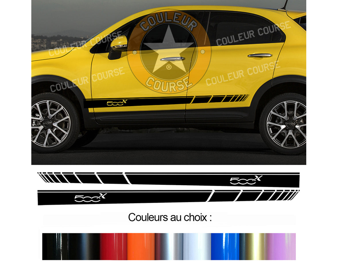 2 X ROCKER BODY STRIPS - FIAT 500 X - Ref: BD573-44 