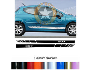 2 X BANDES BAS DE CAISSE - PEUGEOT 207 - Ref : BD573-45