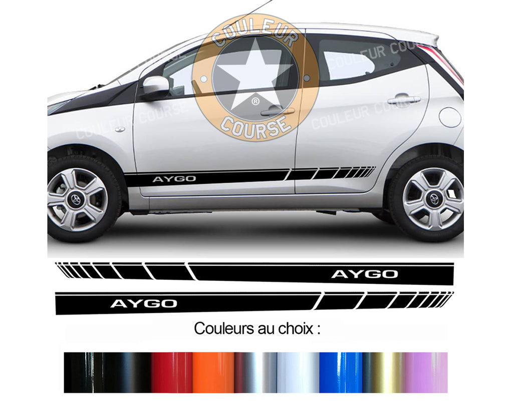 2 X BANDES BAS DE CAISSE - TOYOTA AYGO - Ref : BD573-57