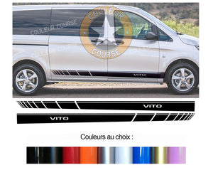 2 X BANDES BAS DE CAISSE - MERCEDES VITO - Ref : BD573-67