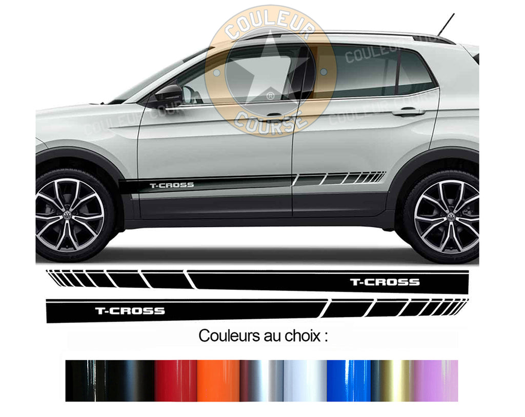 2 X BANDES BAS DE CAISSE - VW T-CROSS - Ref : BD573-80