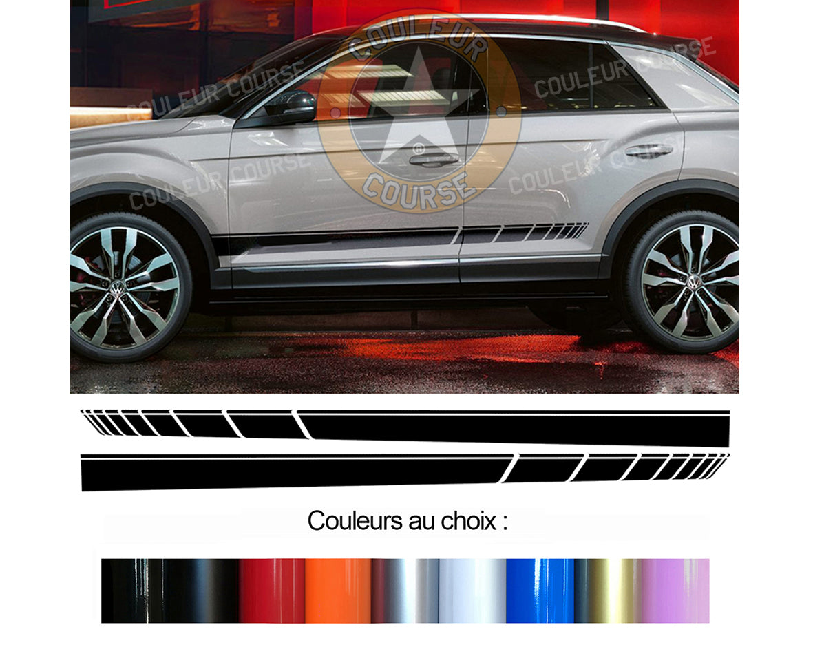 2 X BANDES BAS DE CAISSE - VW T-ROC - Ref : BD573N-58