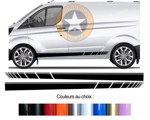 2 X BANDES BAS DE CAISSE - FORD TRANSIT CUSTOM - Ref : BD573N-104