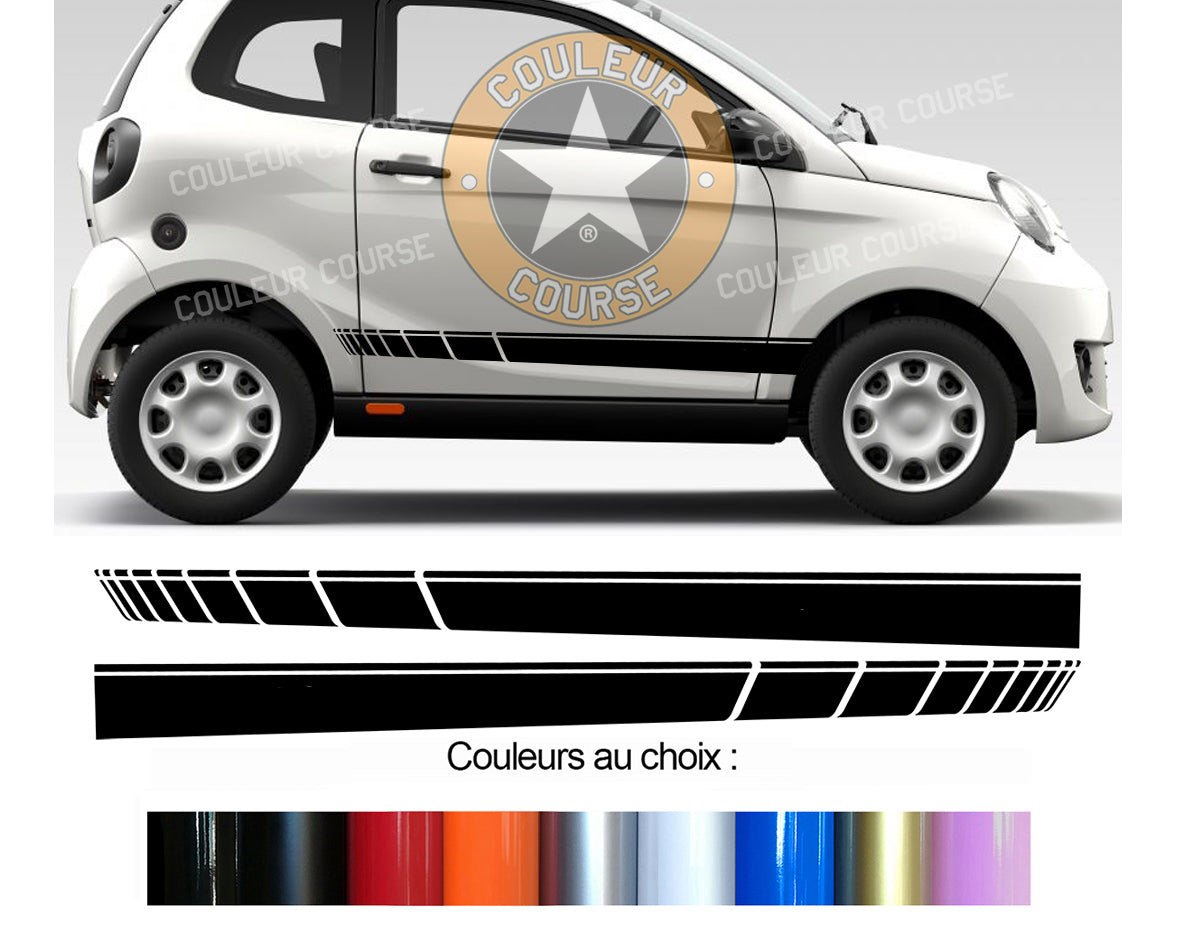 2 X BANDES BAS DE CAISSE - AIXAM MINIAUTO - Ref : BD573N-109