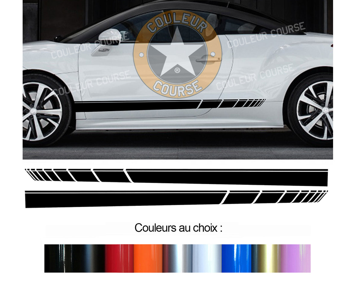 2 X BANDES BAS DE CAISSE - PEUGEOT RCZ - Ref : BD573N-27