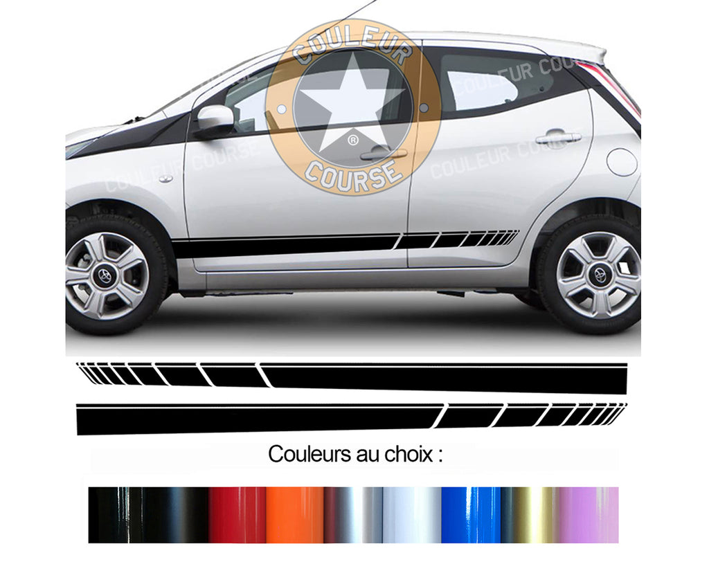 2 X BANDES BAS DE CAISSE - TOYOTA AYGO - Ref : BD573N-57