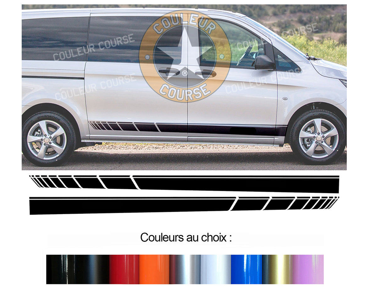 2 X BANDES BAS DE CAISSE - MERCEDES VITO - Ref : BD573N-67