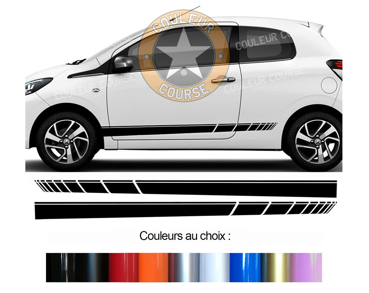 2 X BANDES BAS DE CAISSE - PEUGEOT 108 - Ref : BD573N-72