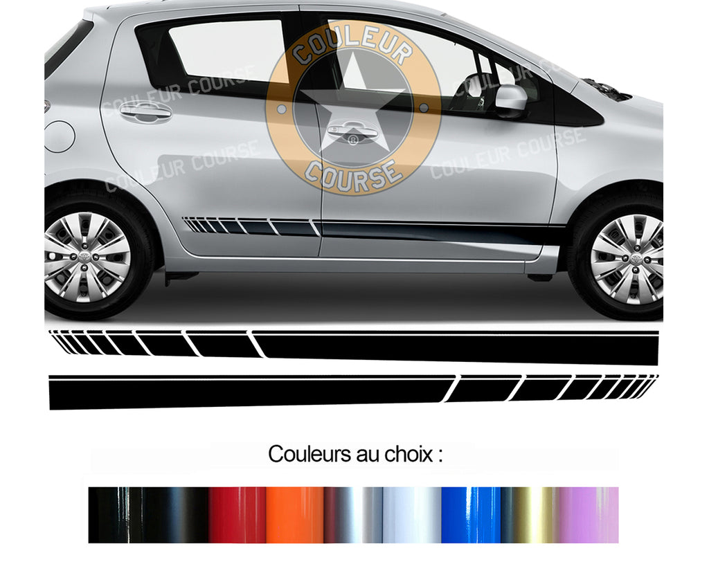 2 Bandes Autocollantes Bas De Caisse Pour VW T-Cross SUV - Réf BD573N-80 - Neuf
